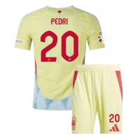 Maglia Calcio Spagna Pedri Gonzalez #20 Seconda Divisa Bambino Europei 2024 Manica Corta (+ pantaloncini)